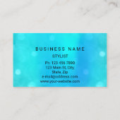 ブルーウォーターパール抽象芸術ミニマルシルク抽象芸術 名刺 (裏面)