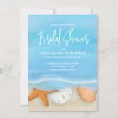 ブルーウォータービーチコースト航海のお洒落 招待状 (正面)