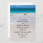 ブルーウォータービーチサンドリハーサルディナー招待状 招待状 (正面/裏面)