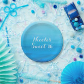 ブルーウォータービーチトロピカル結婚海海 ペーパープレート (パーティー)