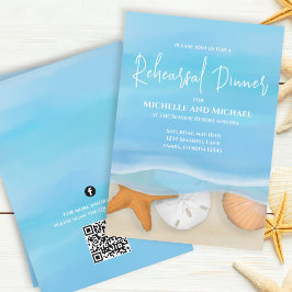 ブルーウォータービーチリハーサルディナーQRコード 招待状