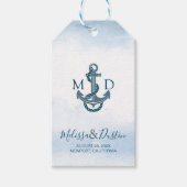 ブルーウォータービーチ航海のいかり結婚ズ ギフトタグ (正面)
