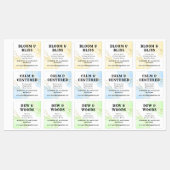 ブルーウォーターフェイクカラー金ゴールド幾何学的油 ラベル (シート)