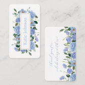 ブルーウォーターフローラ結婚アーチ プレイスカード (正面/裏面)