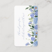 ブルーウォーターフローラ結婚アーチ プレイスカード (裏面)