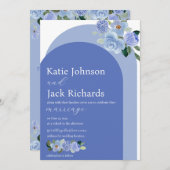 ブルーウォーターフローラ結婚アーチ 招待状 (正面/裏面)