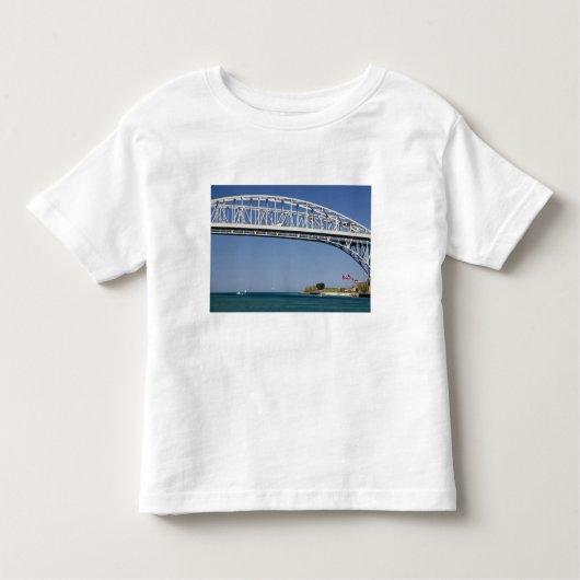ブルーウォーターブリッジはツインスパン橋2である トドラーTシャツ (正面)