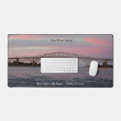 ブルーウォーターブリッジデスクマット デスクマット (キーボード&マウス)