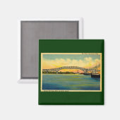 ブルーウォーターブリッジポートヒューロンミシガン マグネット (正面/裏面)