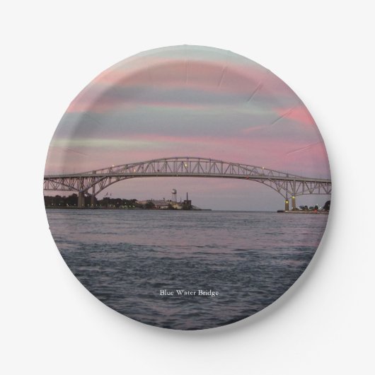 ブルーウォーターブリッジ紙プレート ペーパープレート (正面)
