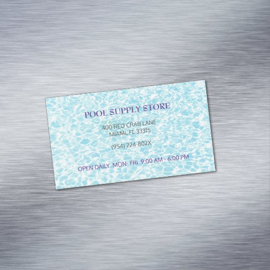 ブルーウォータープールの供給ストア/プールの修復 マグネット名刺 (インサイチュ)