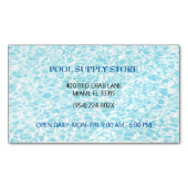 ブルーウォータープールの供給ストア/プールの修復 マグネット名刺 (正面)