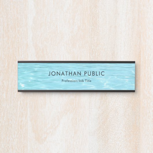 ブルーウォーターミニエレガントマリストテンプレートアクア サインプレート (正面)
