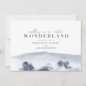 ブルーウォーターミニマルカラークリスマスパーティー シーズンカード (正面)