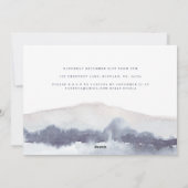 ブルーウォーターミニマルカラークリスマスパーティー シーズンカード (裏面)