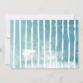 ブルーウォーターモダンカラースクリプトGrad Thank You Photo サンキューカード (裏面)