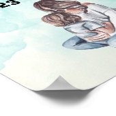 ブルーウォーターモダンカラー母の日ポスター ポスター (角)