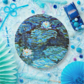 ブルーウォーターリリーズバイモネ ペーパープレート (パーティー)