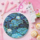 ブルーウォーターリリーズバイモネ ペーパープレート (パーティー)