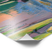 ブルーウォーターリリーバイクロードモネ、サンセット フォトプリント            (角)