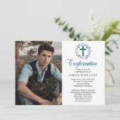 ブルーウォーターリースボーイフォト確認 招待状 (スタンド正面)