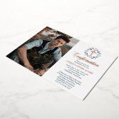 ブルーウォーターリースボーイフォト確認 箔招待状 (回転した状態)