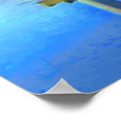 ブルーウォーターレイクのボート ポスター (角)