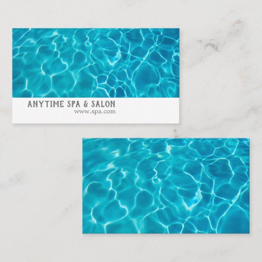 ブルーウォーター写真デザインカスタム名刺 名刺 (正面/裏面)