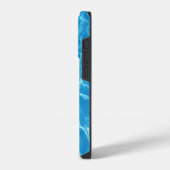 ブルーウォーター反射モノグラム iPhoneケース (左側面)