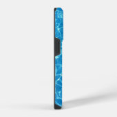 ブルーウォーター反射モノグラム iPhoneケース (右側面)