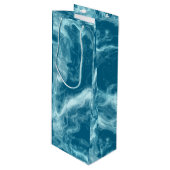 ブルーウォーター大理石 ワインギフトバッグ (正面アングル)