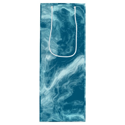 ブルーウォーター大理石 ワインギフトバッグ (正面)