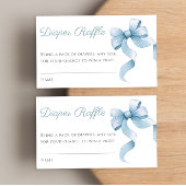 ブルーウォーター弓ベビーシャワーおむつラッフル エンクロージャーカード