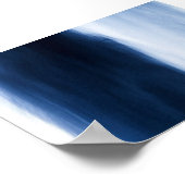 ブルーウォーター抽象芸術 ポスター (角)