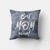 ブルーウォーター最高のカラースプラッシュ母の日 クッション (裏面)