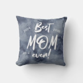 ブルーウォーター最高のカラースプラッシュ母の日 クッション (正面)