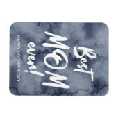 ブルーウォーター最高のカラースプラッシュ母の日 マグネット (横)