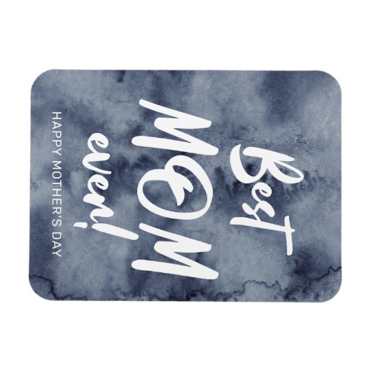 ブルーウォーター最高のカラースプラッシュ母の日 マグネット (横)