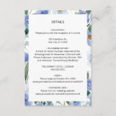 ブルーウォーター植物体結婚の詳細 エンクロージャーカード (正面)