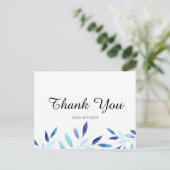 ブルーウォーター植物体離れ体ありがとう ポストカード (スタンド正面)