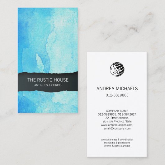 ブルーウォーター洗剤リテール取引名刺 名刺 (正面/裏面)