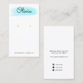 ブルーウォーター洗面スクリプトイヤリングディスプレイ 名刺 (正面/裏面)