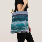 ブルーウォーター海ウェーブ トートバッグ (クローズアップ)
