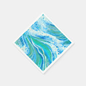 ブルーウォーター海シーウェーブ スタンダードカクテルナプキン (角)