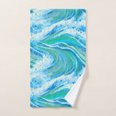 ブルーウォーター海シーウェーブ バスタオルセット (ハンドタオル)