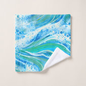 ブルーウォーター海シーウェーブ バスタオルセット (ウォッシュタオル)