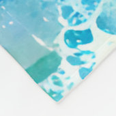 ブルーウォーター海シーウェーブ フリースブランケット (角)