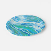 ブルーウォーター海シーウェーブ ペーパープレート (アングル)