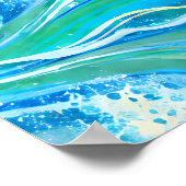 ブルーウォーター海シーウェーブ ポスター (角)