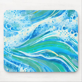 ブルーウォーター海シーウェーブ マウスパッド